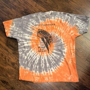 Orange and Gray Halloween Graphic T-Shirt
